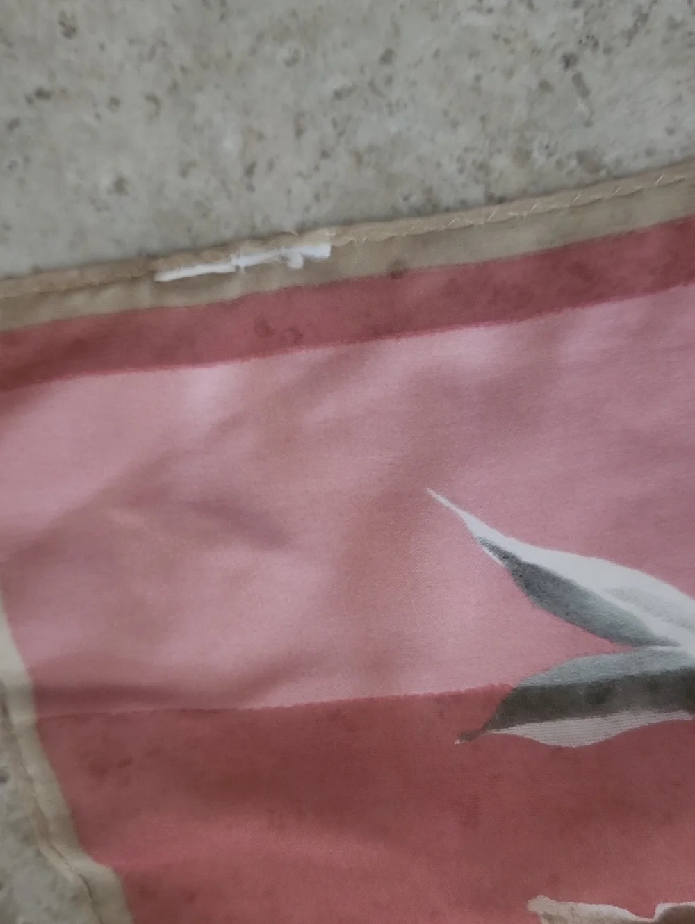 Elegent Blush Pink Floral Design Silk Scarf